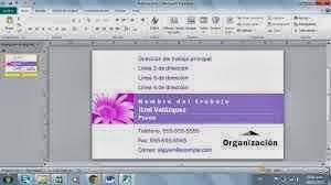Como hacer una tarjeta de presentacion en publisher