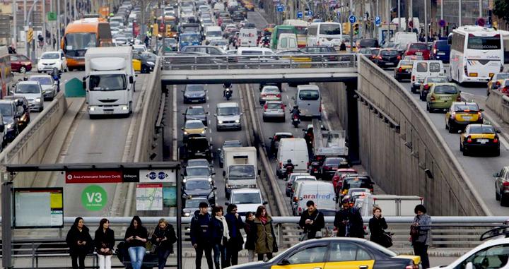 Contaminacion coches barcelona