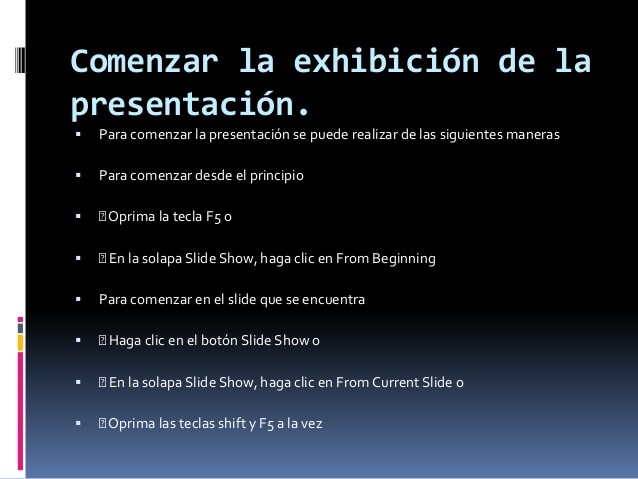 Como iniciar una presentacion en power point