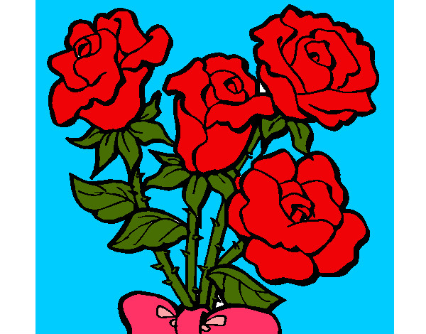 Dibujos de rosas y corazones