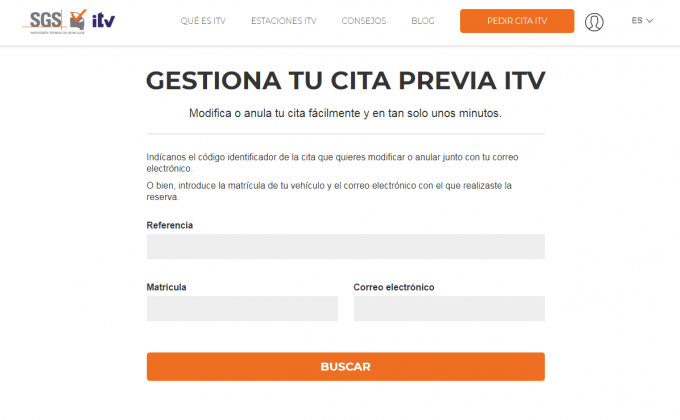 Solicitar itv por internet