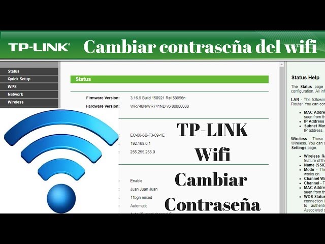 Cambiar contraseña wifi tp link