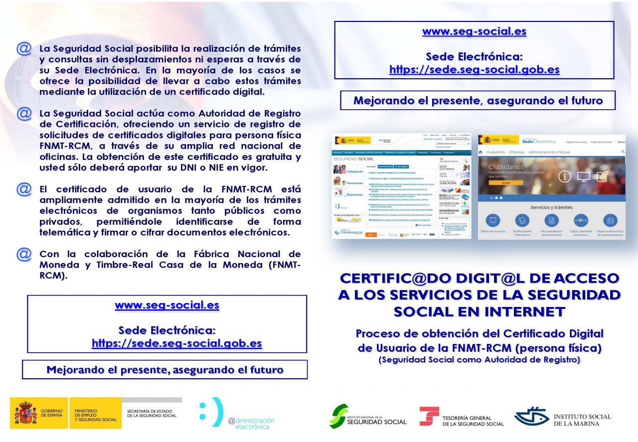 Certificado de no percibir prestaciones seguridad social