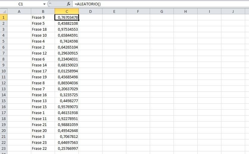 Como ordenar datos en excel