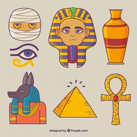 Dibujos egipcios a color