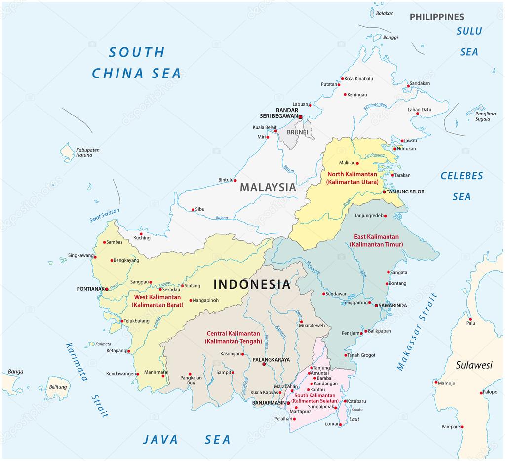 Mapa fisico de asia islas