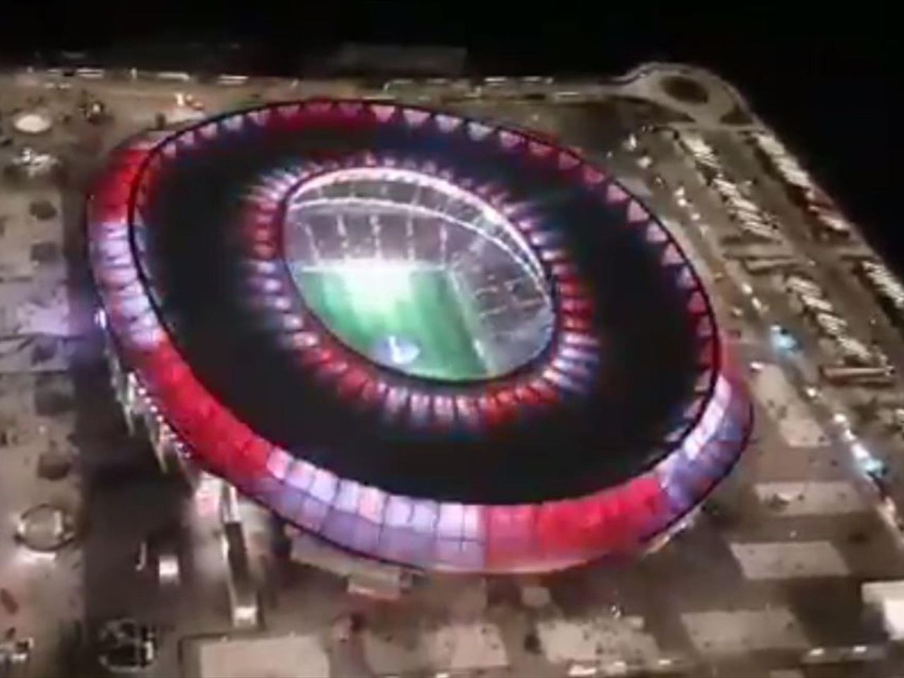 Wanda metropolitano de noche